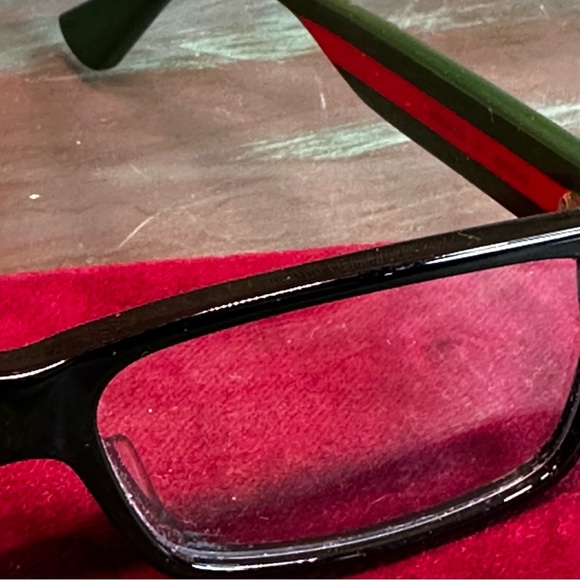 Gucci GG0344OA 001 Black Rectangular Eyeglasses – 56mm Frames with Case - Picture 6 of 10